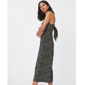 Hutch Anthropologie Stassi Jumpsuit Wide Leg Strap One Piece Black Polka Dot 6